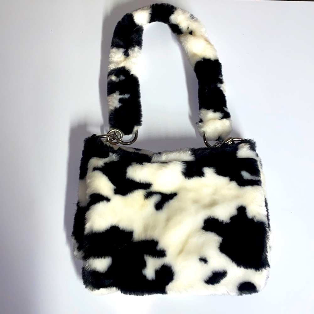 Trendy cow print purse